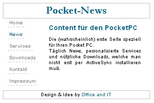 Pocket-News Mobile Content