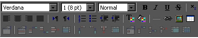 Screenshot der Menüleiste